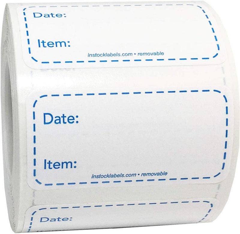 InStockLabels.com Removable Food Labels for Home Use and Canning 1 x 2 Inch 500 Total Adhesive Stickers On A Roll - Image 1